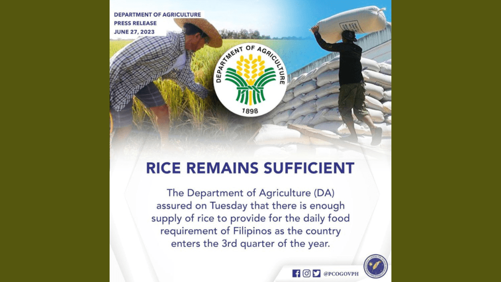 RICE REMAINS SUFFICIENT