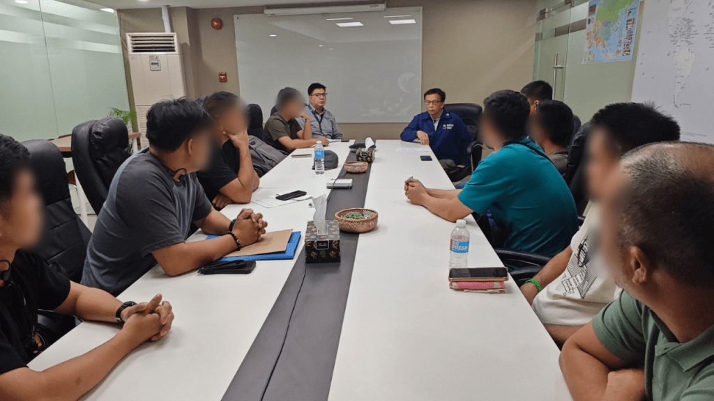 DMW MEETS WITH REPATRIATED FILIPINO SEAFARERS OF BOMBED VESSEL MV&nbsp;MINERVAGRACHT